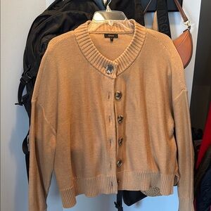 Quince Camel Button-Up Sweater